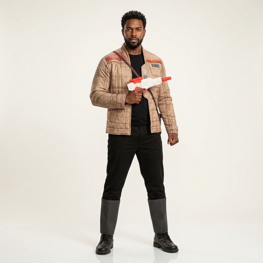 Star Wars Finn Mens Costume Padded Jacket Shirt No Pants No Shoe Cover One Siz M